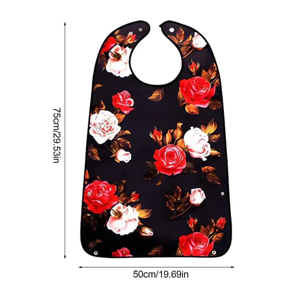 Reuasable Adult Dining Bibs Adjustable Bibs with Crumb Catcher Reusable Clothing Protector Adult Bib for Adult Elderly Disabled
