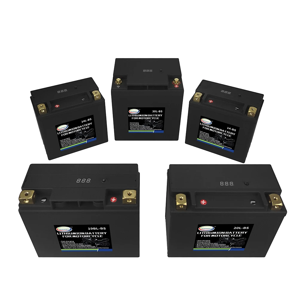 12V Lithium LiFePO4 Motorcycle Starting Battery 2Ah 4Ah 6Ah 8Ah 12Ah 16Ah Scooter Snowmobile Jet Ski UTV Batteries Rechargeable