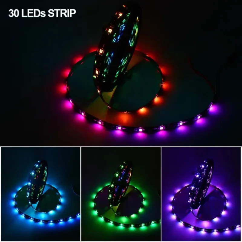 5M 10M DC12V WS2811 RGB LED Strip SP110E Bluetooth APP Controller Pixel Strips Set 5050 SMD 30/60LEDs/m Addressable Full Color