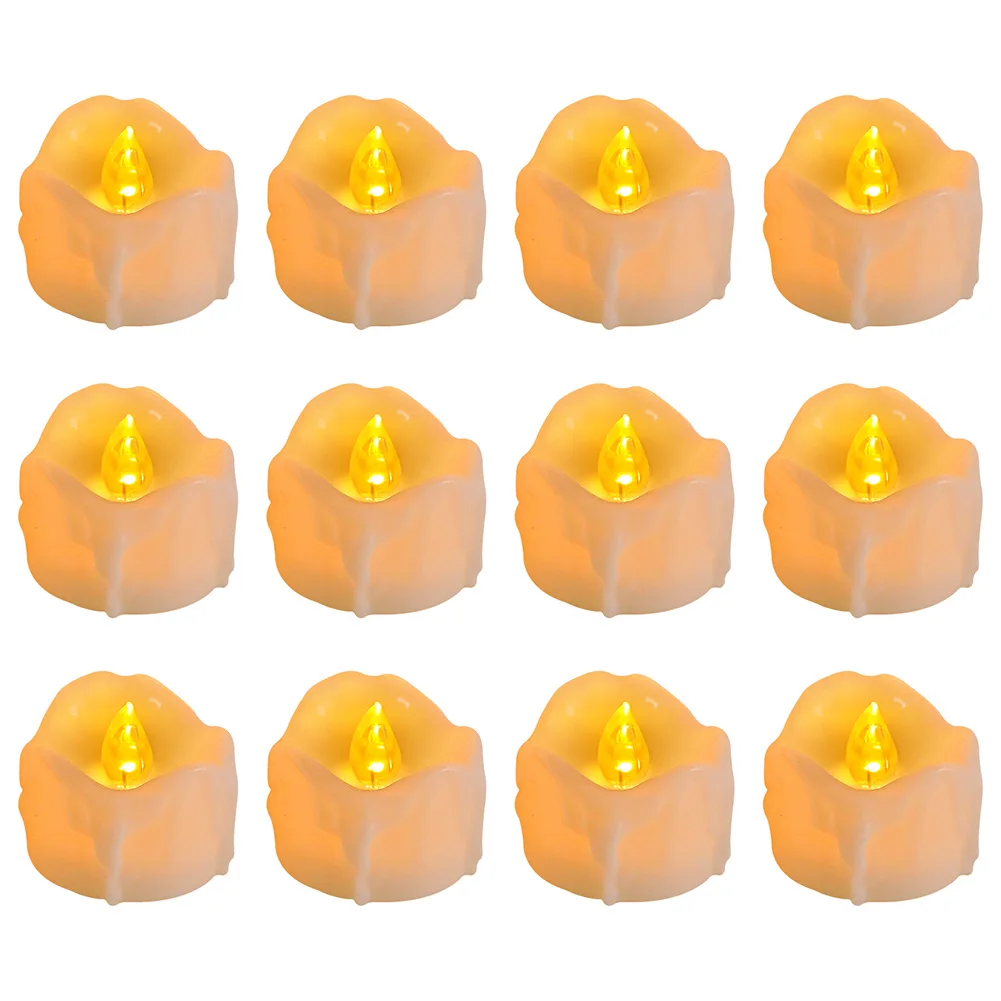 Flameless Flickering LED Tea Lights with Timer 6 Hours On & 18 Hours Off in 24Hours Cycle Automatically LED Votive Candles Light