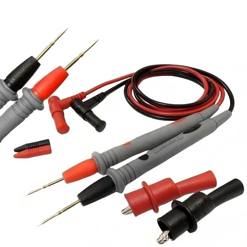 20A Multimeter Test Leads Extra Sharp Steel Needle Extended Universal Fine Tip Silicone PVC  Anti-Freeze Probe Accessories