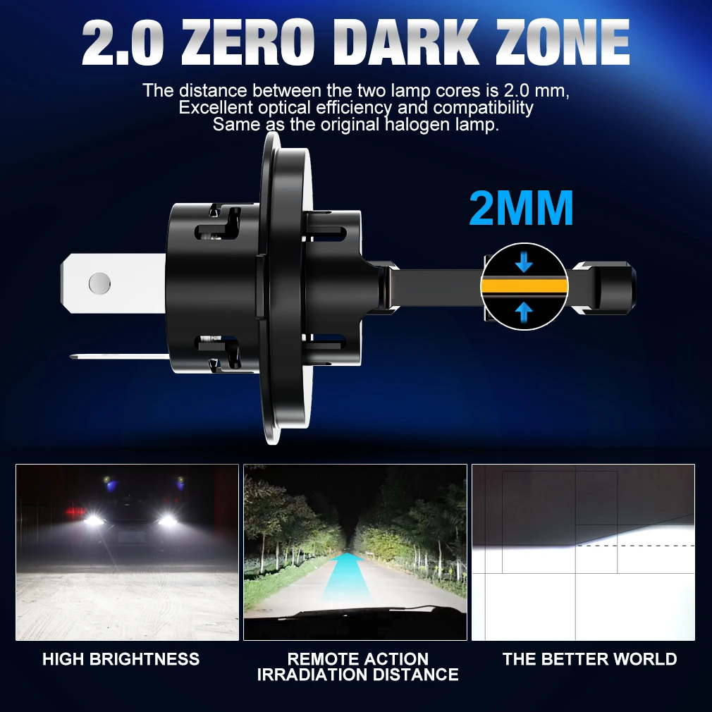 XSTORM H1 H4 H7 LED Headlight Bulb Canbus No Error 6000K 7535 CSP for Car Headlamp Auto Diode Lamps Turbo Led 12V Automobile