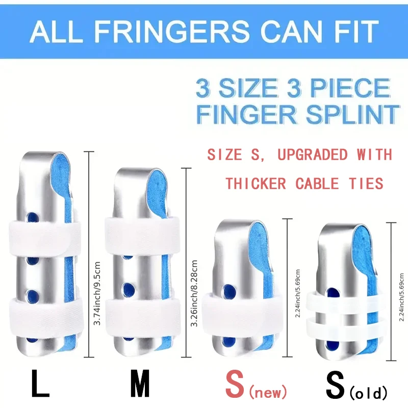 Finger Splint 1-3PCS Finger Support Brace Stabilizer for Straightening Knuckle Immobilization Blue For Broken Fingers