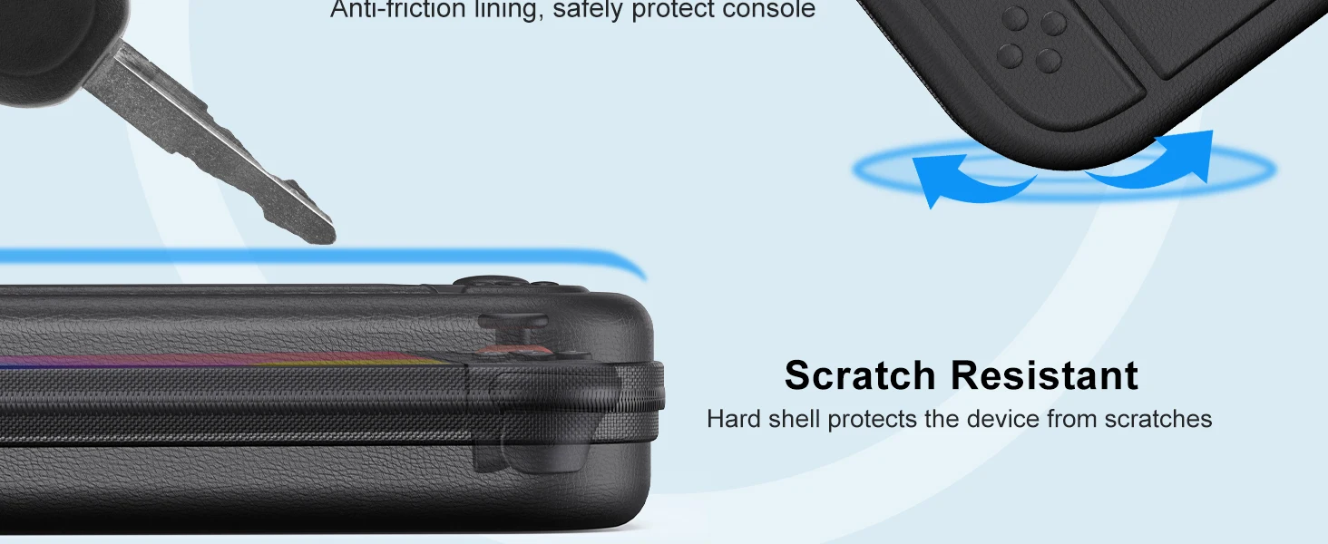 Switch 2 Large Capacity Carrying Case for Switch 2 (2025), Portable PU Hard Travel Case with Pockets for Accessories&Game Cards
