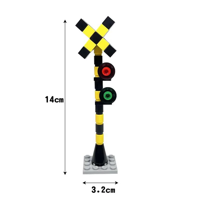 Urban Traffic Signs Street Speed Limit Warnings Assembly Parts MOC Street Lights Traffic Lights Building Blocks Educational Toys