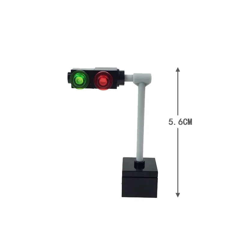 Urban Traffic Signs Street Speed Limit Warnings Assembly Parts MOC Street Lights Traffic Lights Building Blocks Educational Toys