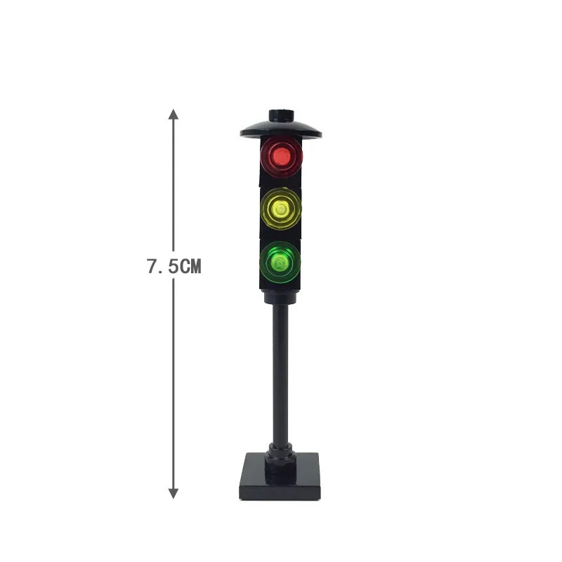 Urban Traffic Signs Street Speed Limit Warnings Assembly Parts MOC Street Lights Traffic Lights Building Blocks Educational Toys