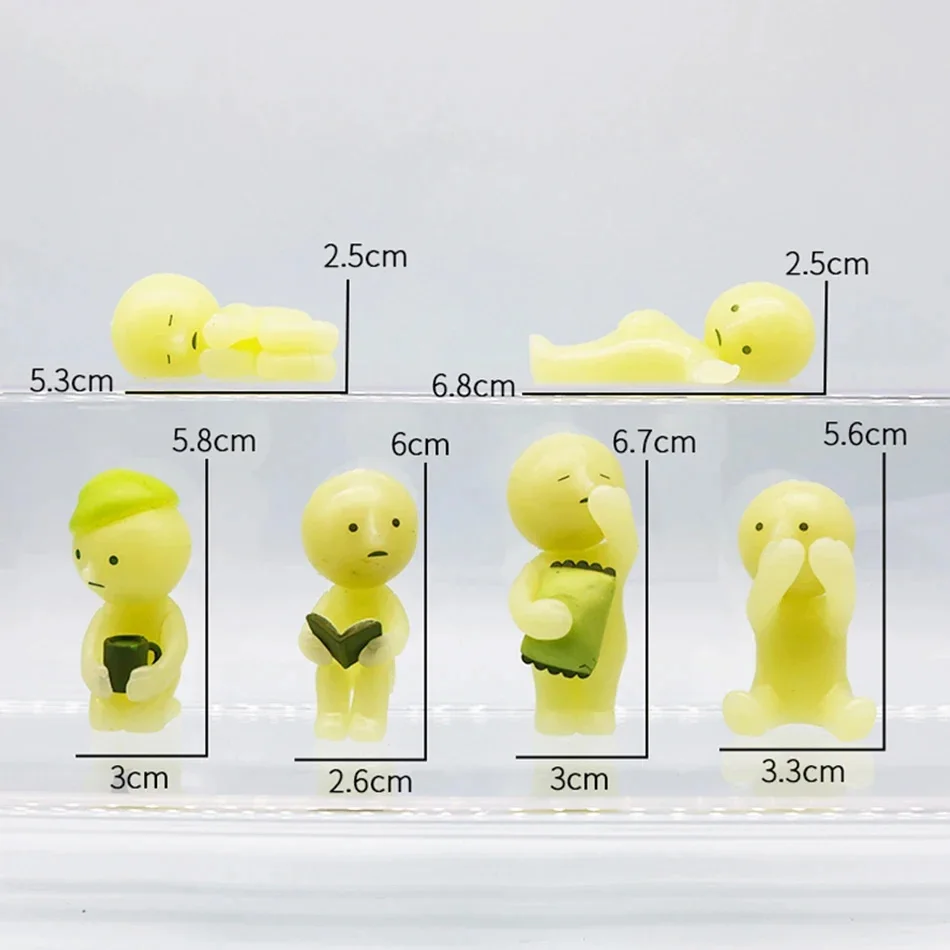 Mini Figure Cute Noctilucent Doll Cartoon Toy Desktop Ornament Mystery Surprise Gifts