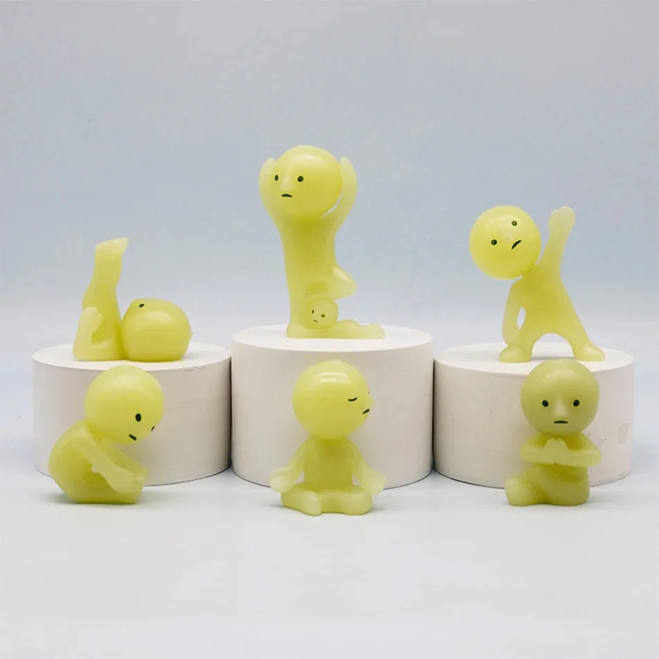 Mini Figure Cute Noctilucent Doll Cartoon Toy Desktop Ornament Mystery Surprise Gifts