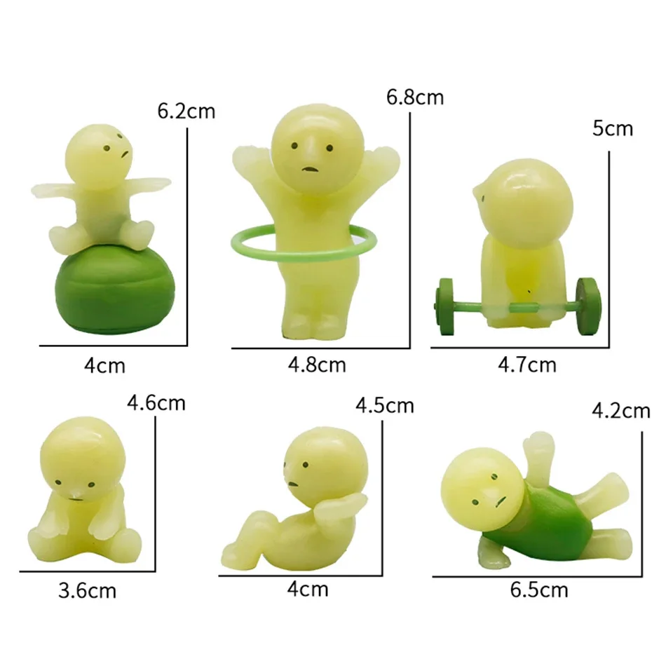 Mini Figure Cute Noctilucent Doll Cartoon Toy Desktop Ornament Mystery Surprise Gifts