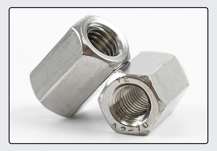 Hexagon Extend Long Rod Coupling Nuts 304 Stainless Steel m3 m4 m5 m6 m8 m10 m12 m14 Hex Lengthened Coupling Nut for 3D Printer