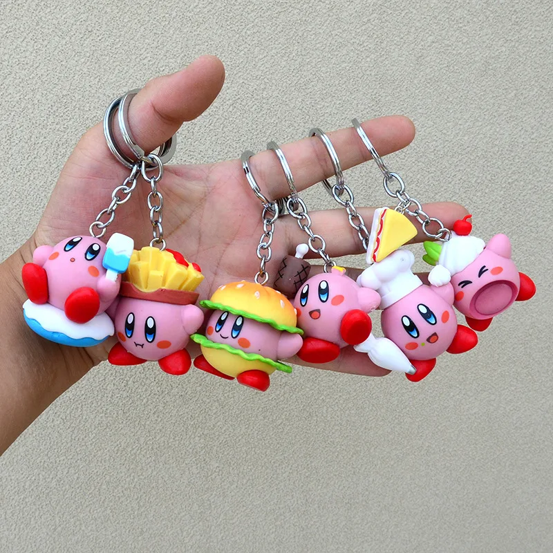 Anime 12 Models Super Cute Kawaii Kirby Figures Keychain Portable Popular Models Anime Perfect Child Gift Toys