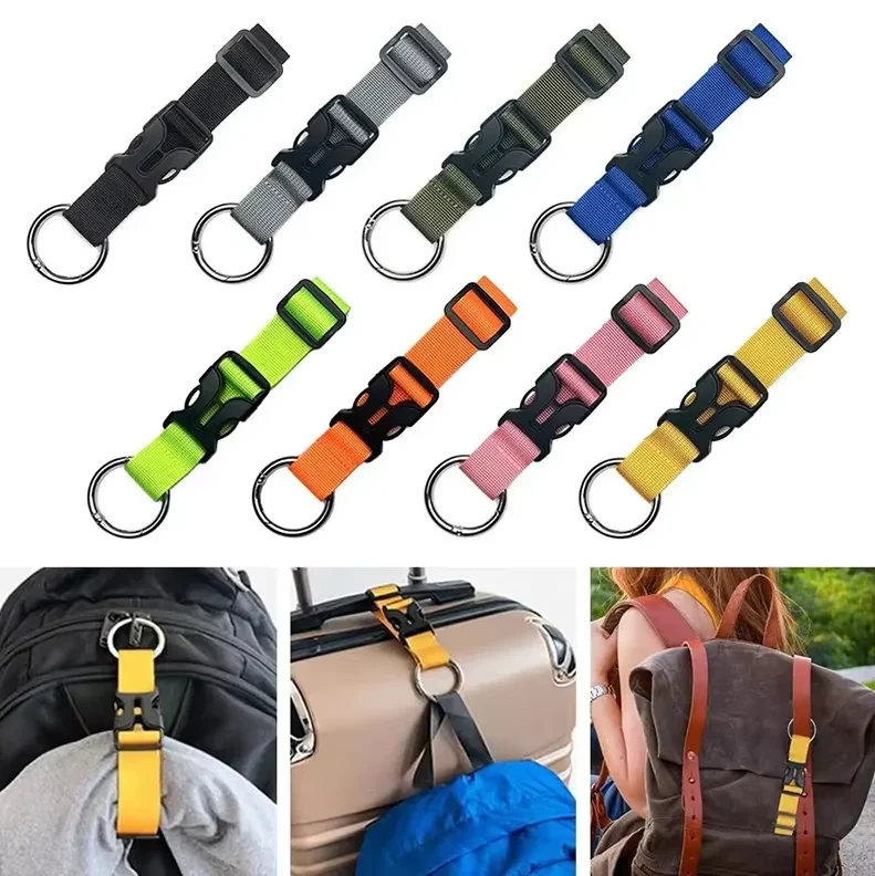 Luggage Accessories Adjustable Backbin Belt Buckle Luggage Band Backpack Nylon Hanging Buckle Hook Hanging Buckle