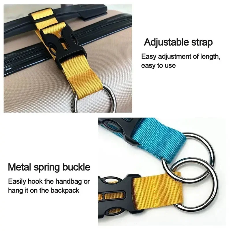 Luggage Accessories Adjustable Backbin Belt Buckle Luggage Band Backpack Nylon Hanging Buckle Hook Hanging Buckle