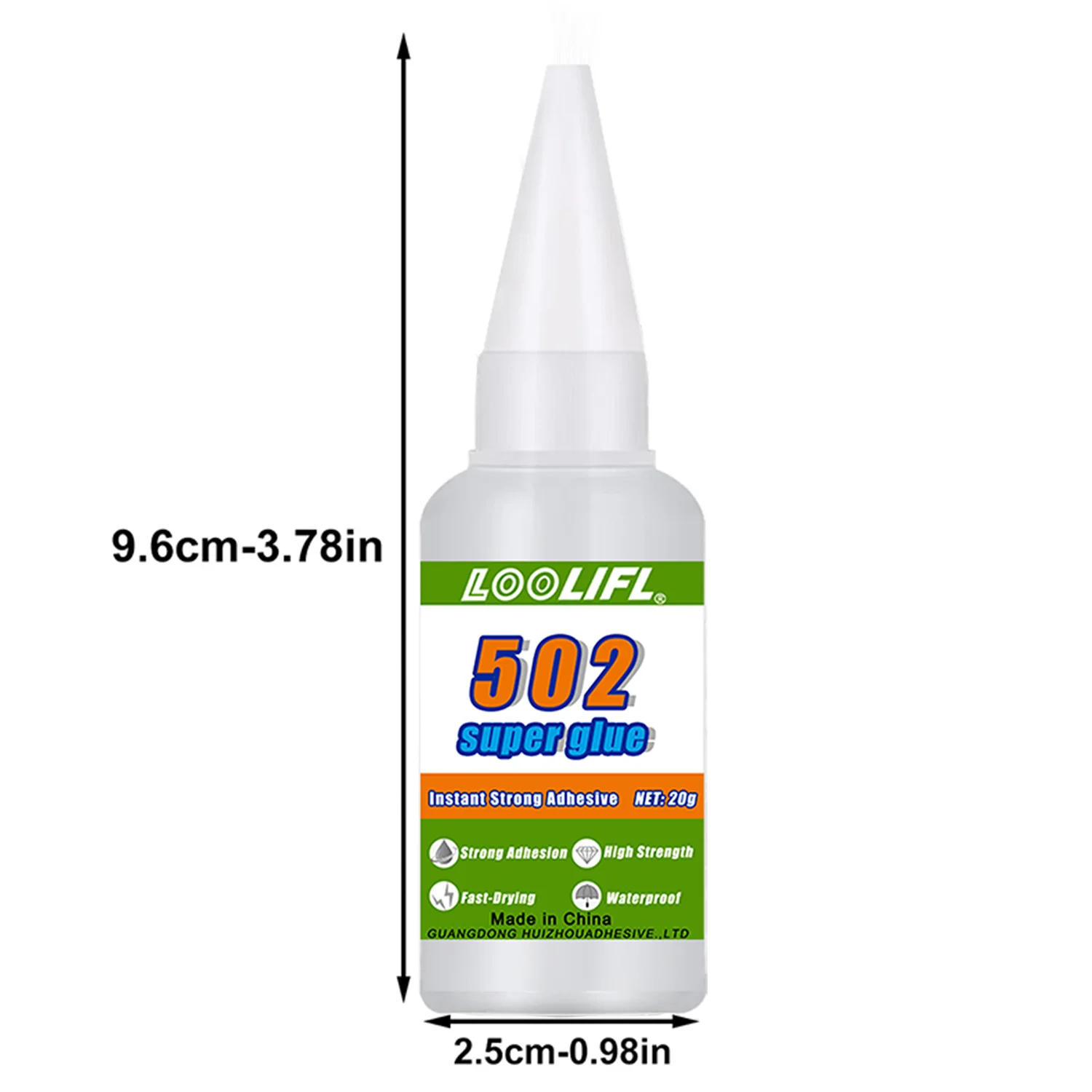 1-7PCSLOOLIFL 502 Super Glue Instant Quick-drying Cyanoacrylate Adhesive Leather Rubber Glass Metal Strong Bond Liquid Glue Tool