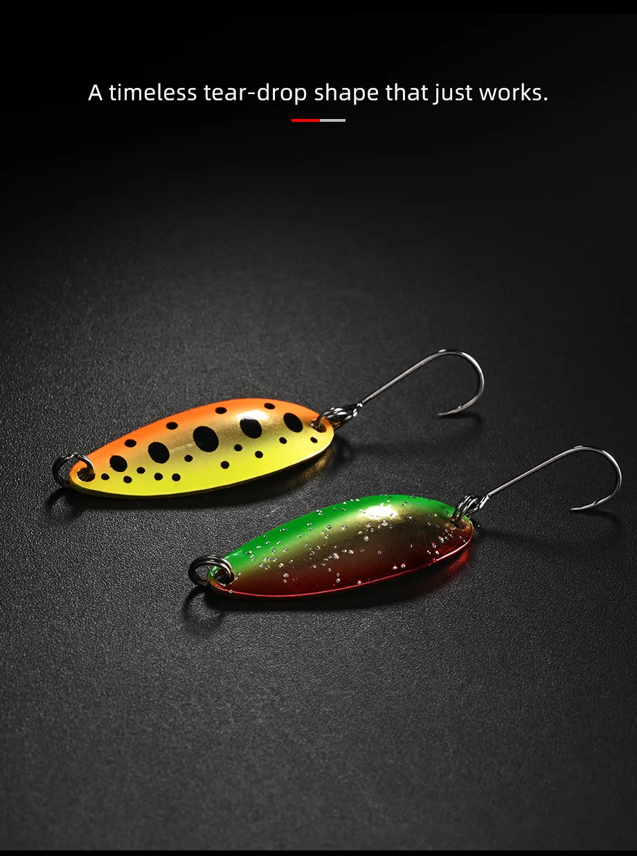 ALLBLUE Pure Spoon 3.5g Metal Bait Fishing Lure for Stream Area Trout Material Spinner Freshwater Fishing Tackle Gear