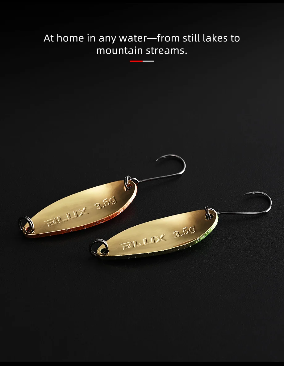 ALLBLUE Pure Spoon 3.5g Metal Bait Fishing Lure for Stream Area Trout Material Spinner Freshwater Fishing Tackle Gear