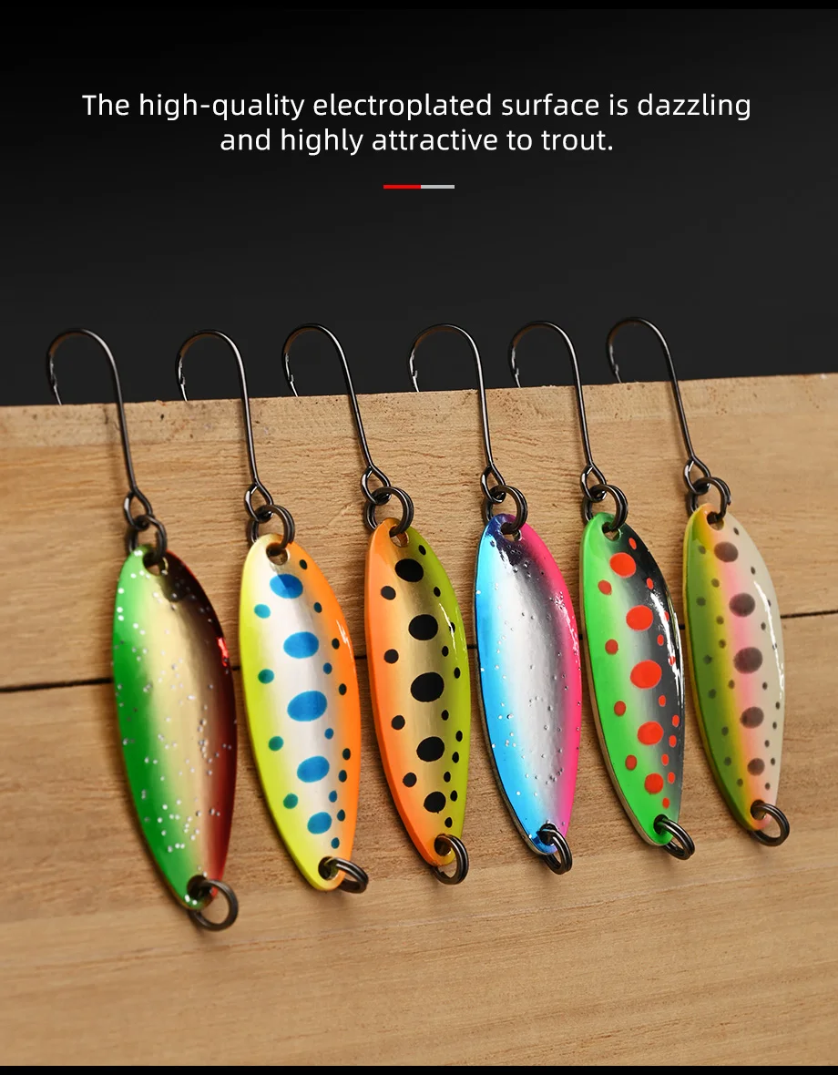ALLBLUE Pure Spoon 3.5g Metal Bait Fishing Lure for Stream Area Trout Material Spinner Freshwater Fishing Tackle Gear