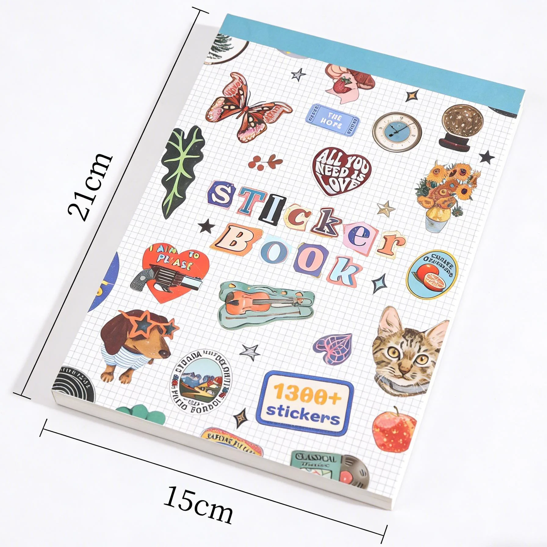 1300Pcs INS Style Cute Stickers, Aesthetic Waterproof Decorative Stickers for Journal Planner Scrapbook and DIY Scrapbook Diary