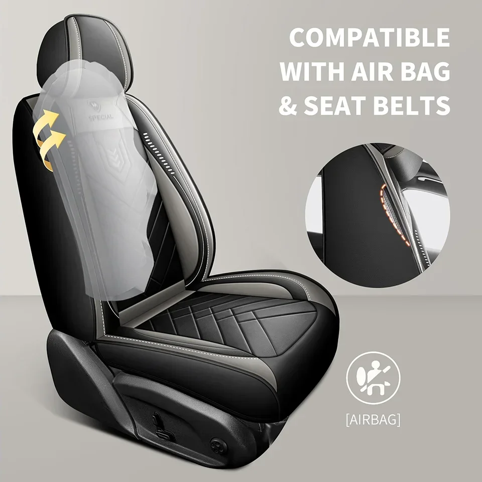 1pcs All inclusive seat cover full leather car seat cushion Driver's seat cover or passenger seat cover all season universal pad