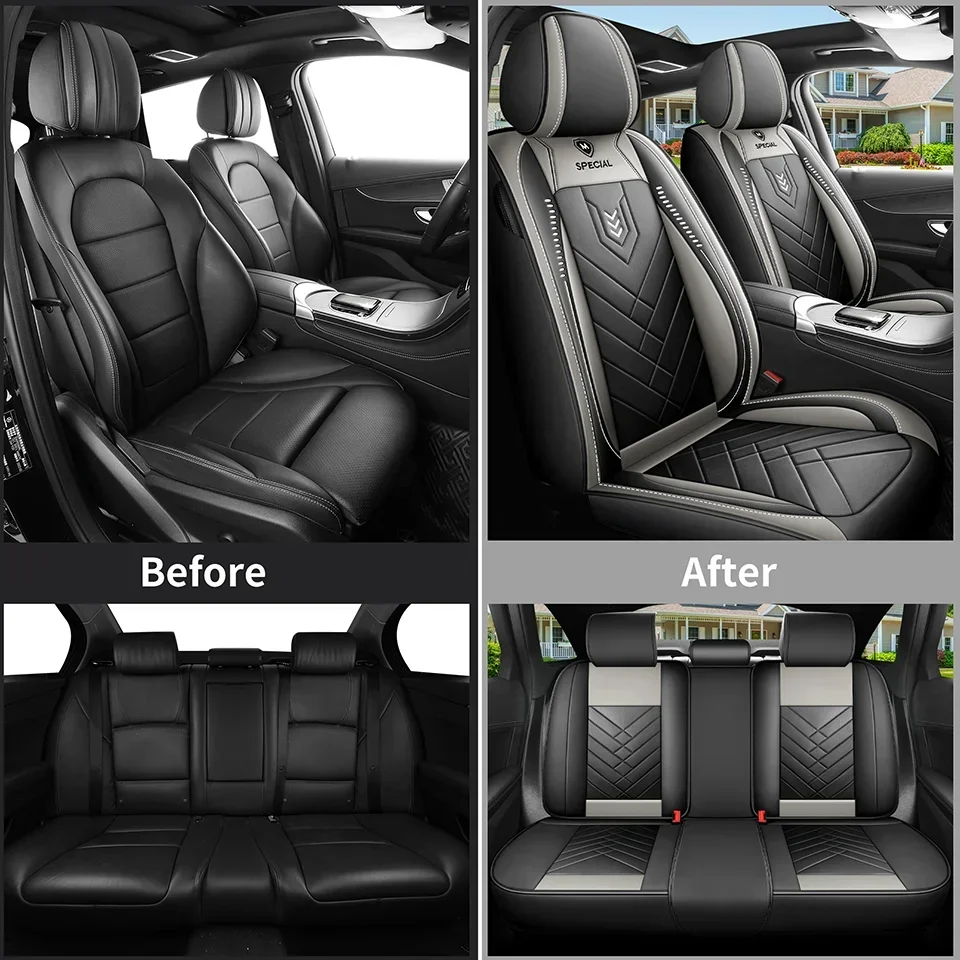 1pcs All inclusive seat cover full leather car seat cushion Driver's seat cover or passenger seat cover all season universal pad