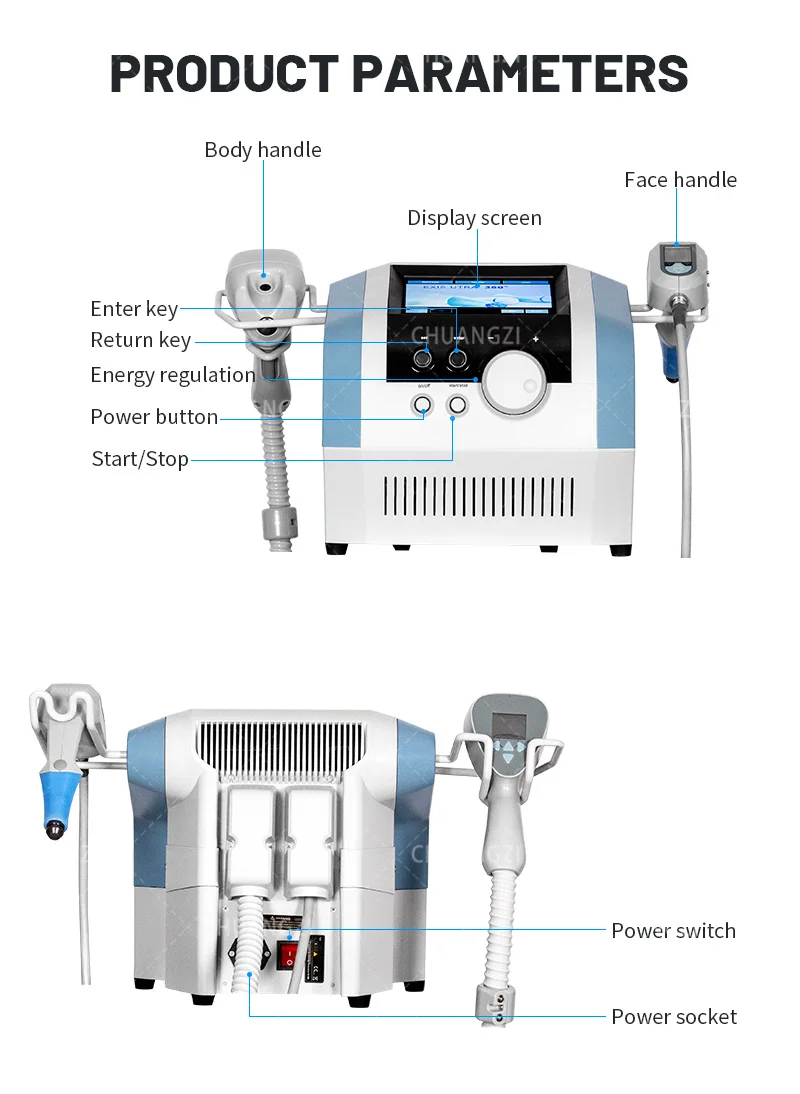 Portable RF Equipment Slimming Machine Ultrasonic Cellulite Wrinkle Removal Face Lift 2 Handles Ultra 360 Fat Reducing Machine