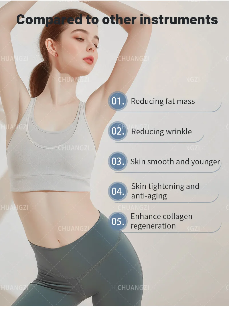 Portable RF Equipment Slimming Machine Ultrasonic Cellulite Wrinkle Removal Face Lift 2 Handles Ultra 360 Fat Reducing Machine