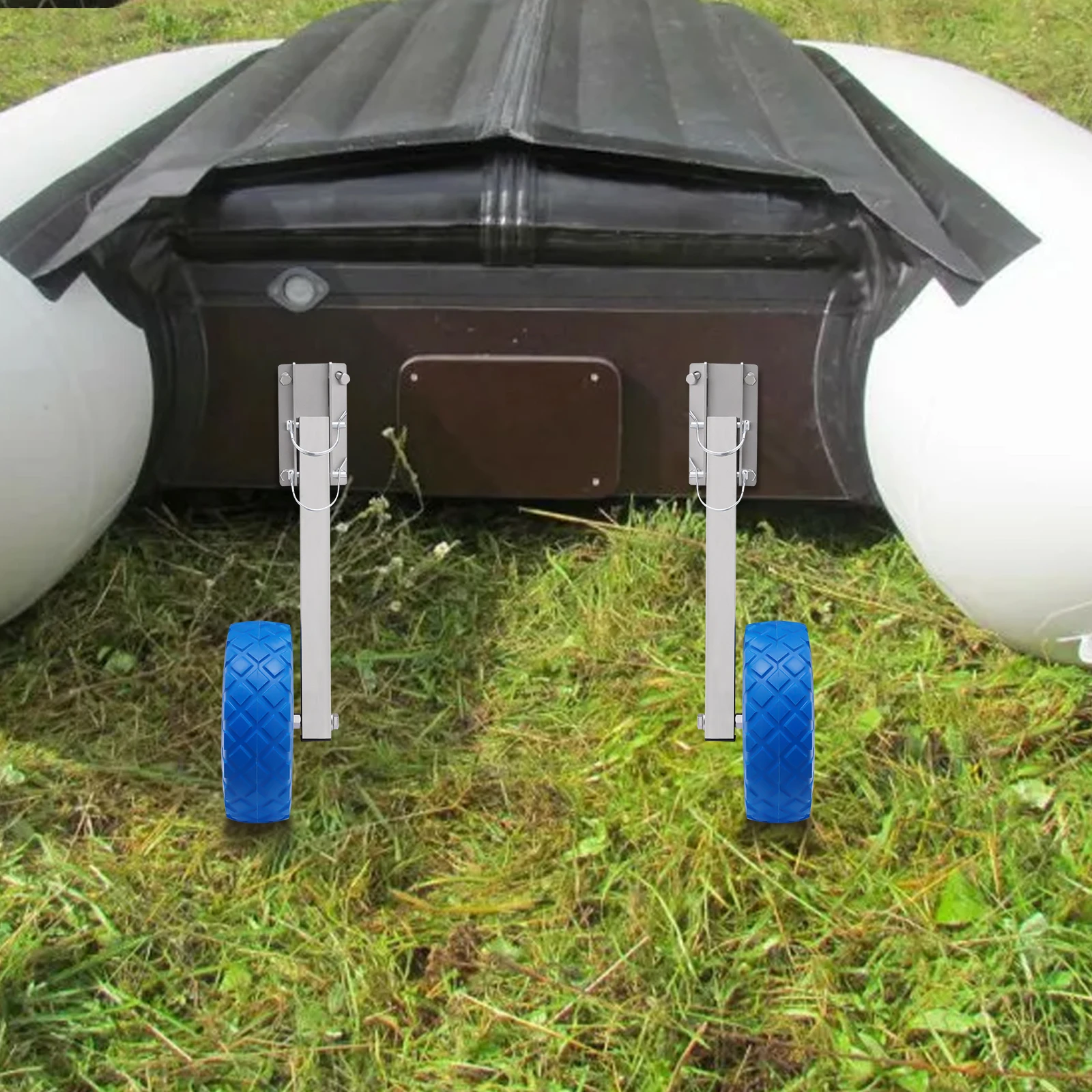 Inflatable Boat Trailer Wheel Set Dolly Boat Trailers Launching Wheels for Inflatable Boat Dinghy Yacht Tender Raft