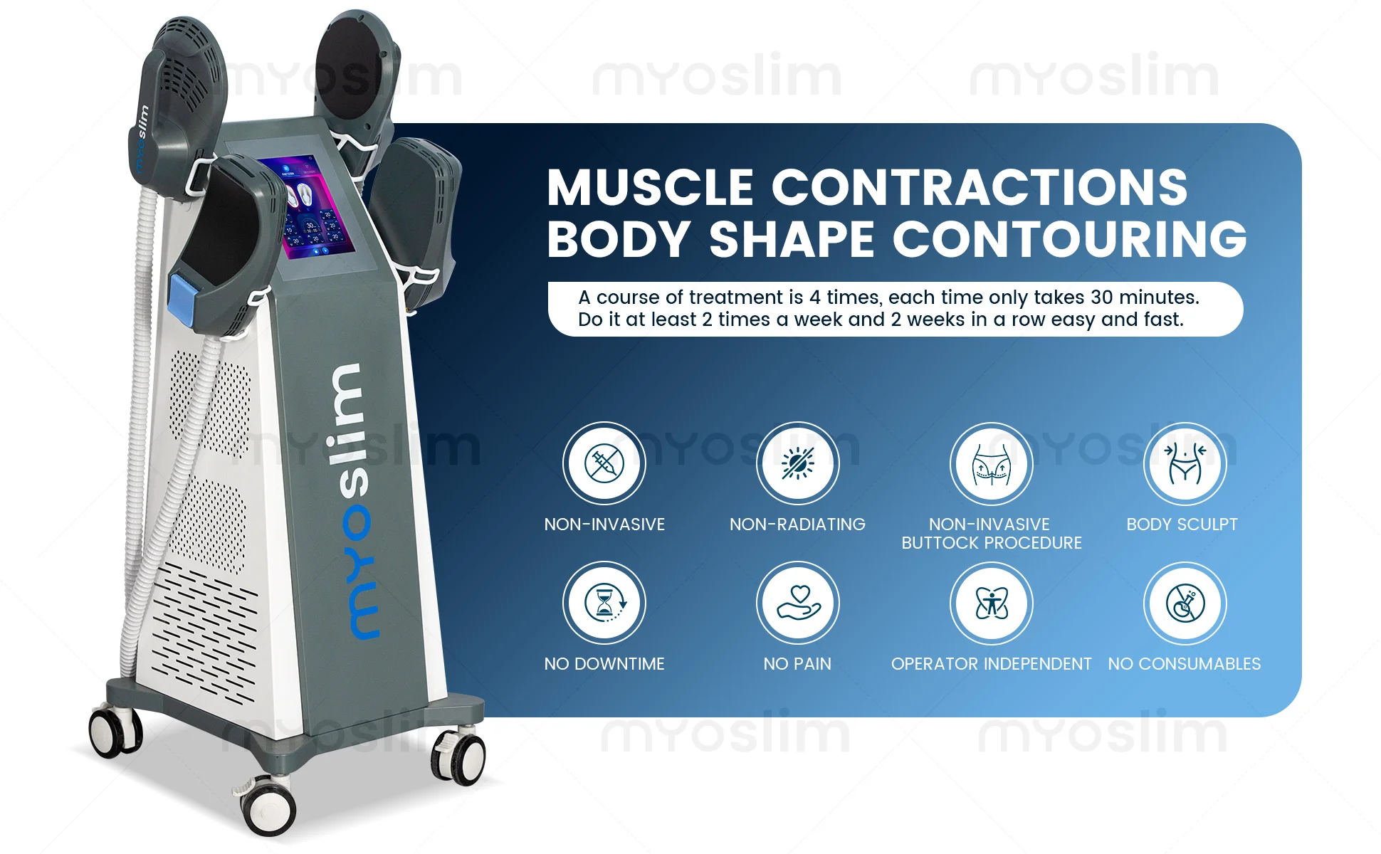 EMS Body Slimming Machine Electrical Muscle Stimulation for Sculpting Fat Burning Weight Control Carving Fitness Equipment
