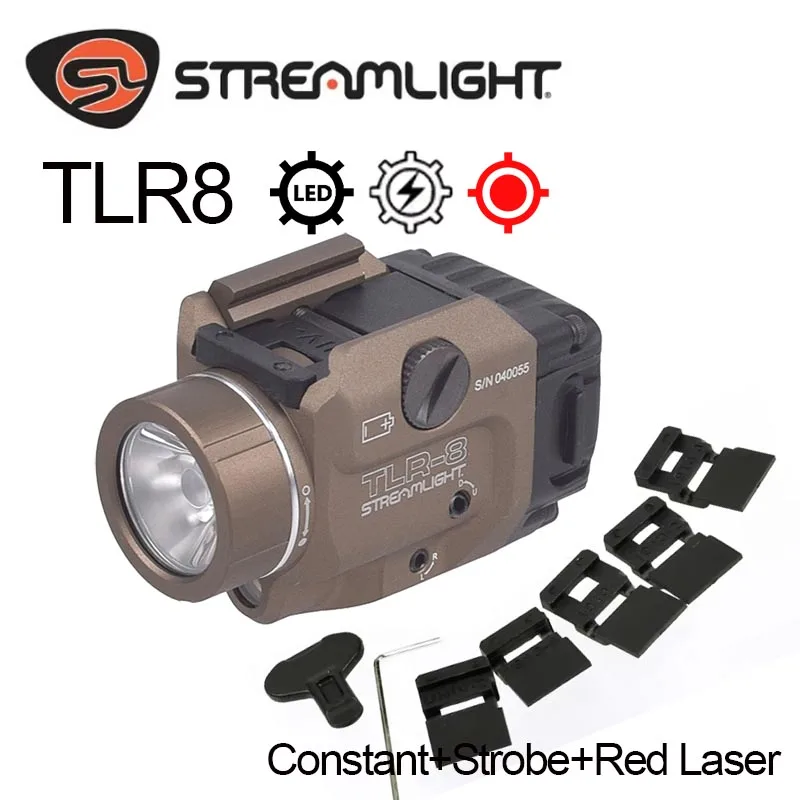 Streamlight TLR 8 TLR 7 TLR 7X TLR 1 HL TLR 4 TLR 3 Tactical Scout Light Hunting Spotlight Torch Flashlight 20mm Rail 500 Lumens