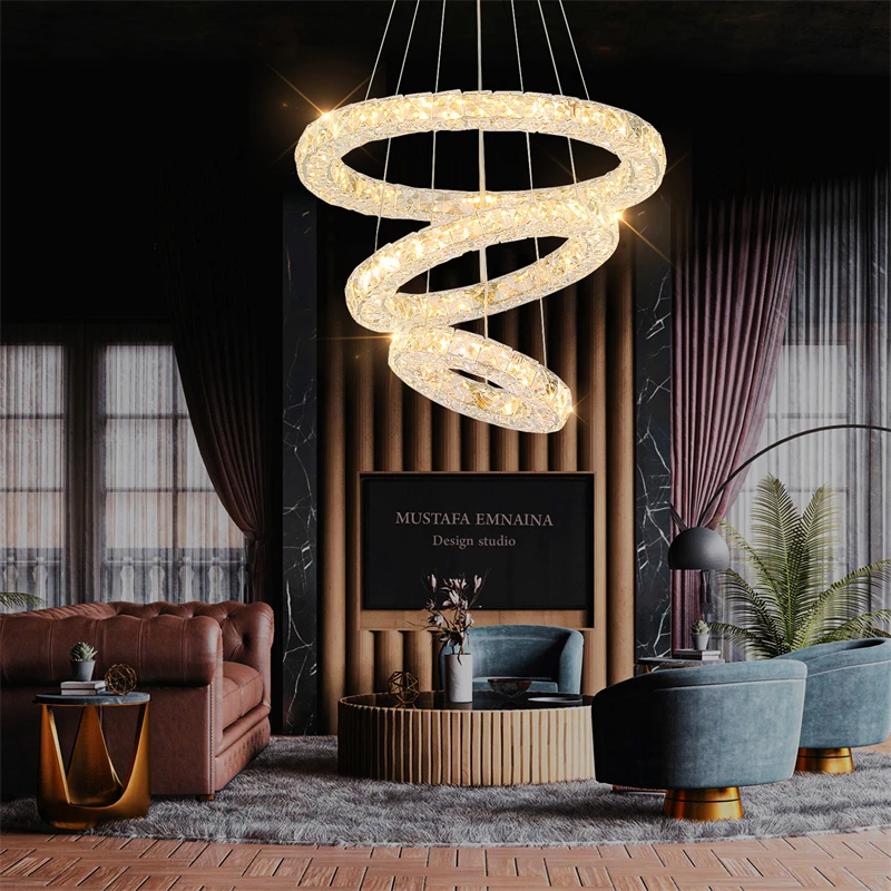 Crystal Pendant Lights Hanging Ceiling Lamps For Dining Room Nordic Modern Chandeliers For Living Room 2021 Indoor Lighting Home