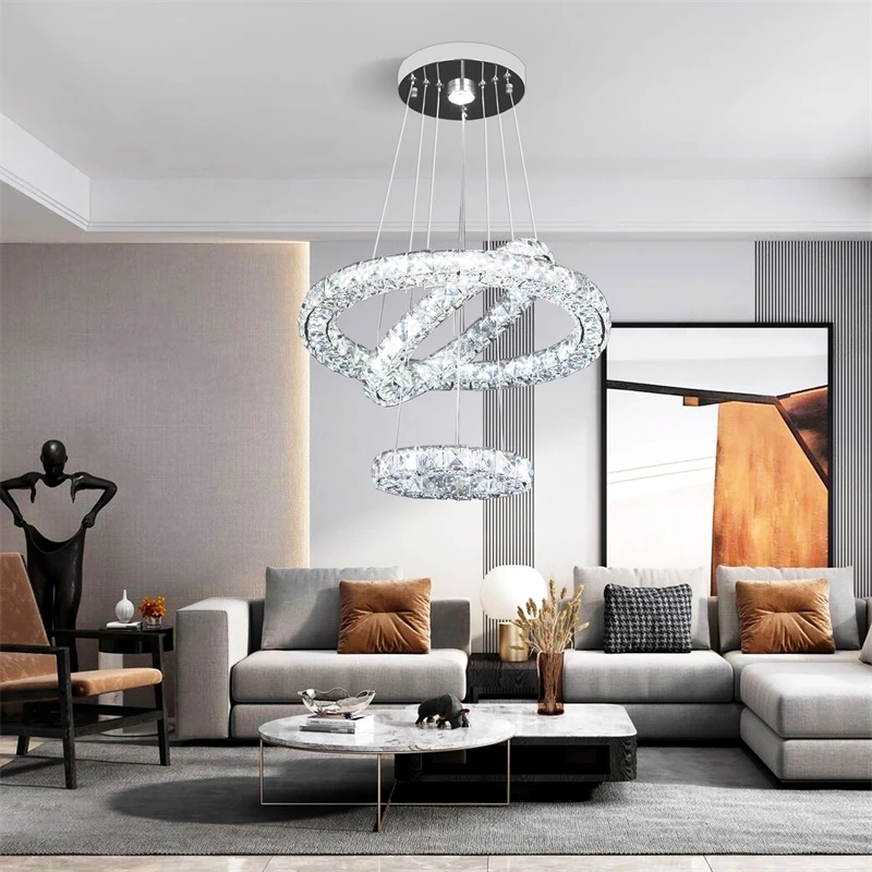 Crystal Pendant Lights Hanging Ceiling Lamps For Dining Room Nordic Modern Chandeliers For Living Room 2021 Indoor Lighting Home