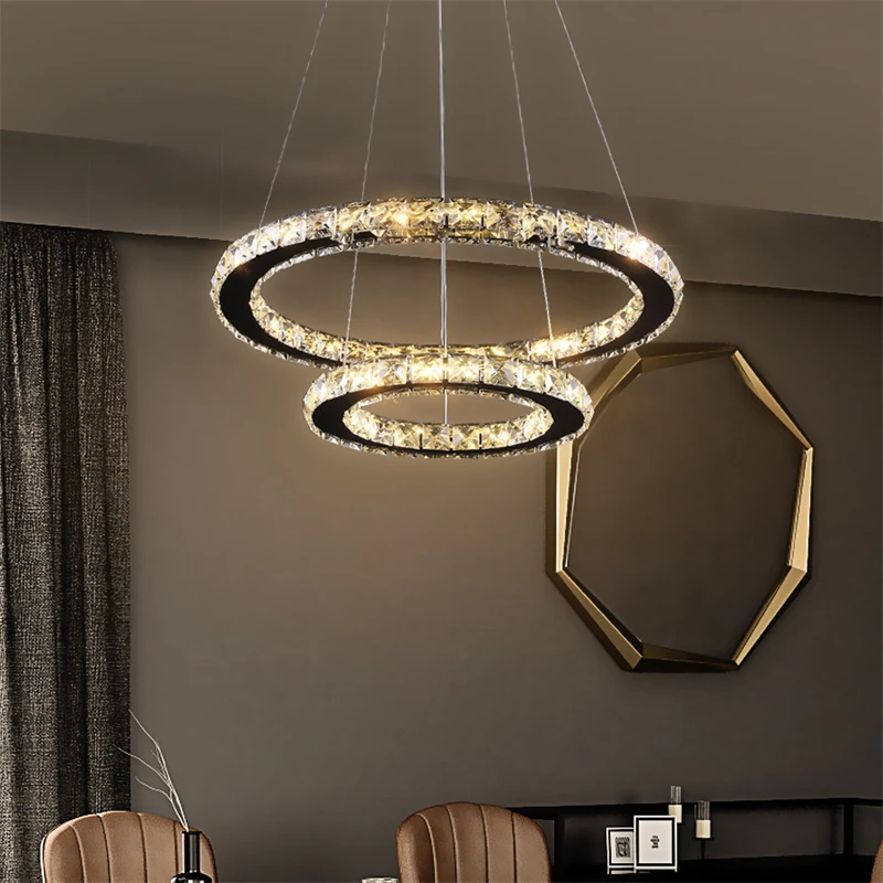 Crystal Pendant Lights Hanging Ceiling Lamps For Dining Room Nordic Modern Chandeliers For Living Room 2021 Indoor Lighting Home