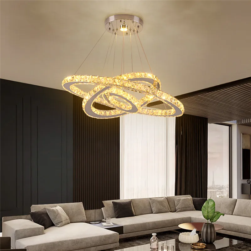 Crystal Pendant Lights Hanging Ceiling Lamps For Dining Room Nordic Modern Chandeliers For Living Room 2021 Indoor Lighting Home