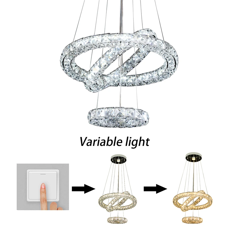 Crystal Pendant Lights Hanging Ceiling Lamps For Dining Room Nordic Modern Chandeliers For Living Room 2021 Indoor Lighting Home