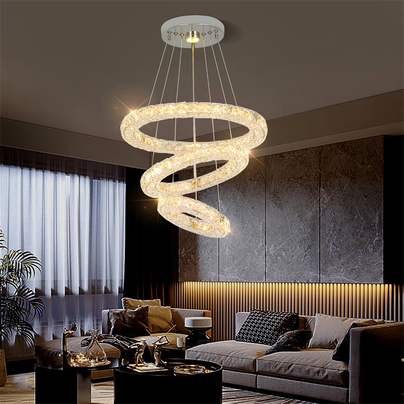 Crystal Pendant Lights Hanging Ceiling Lamps For Dining Room Nordic Modern Chandeliers For Living Room 2021 Indoor Lighting Home