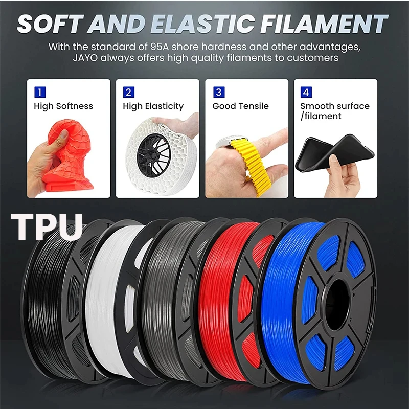 JAYO 10rolls 1.75mm PETG/PLA/PLAPLUS/PLAPLUS2/ABS/PLA Matte/HS-PLA/Silk Filament 3d Printer For 3D Printer&3D Pen DIY