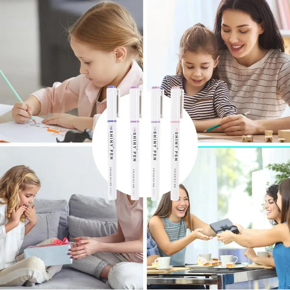 Sparkly Highlighters Versatile Highlighter Sparkly Markers Safe Odorless Cute Safe Markers For Notes Drawings Diaries Calendars