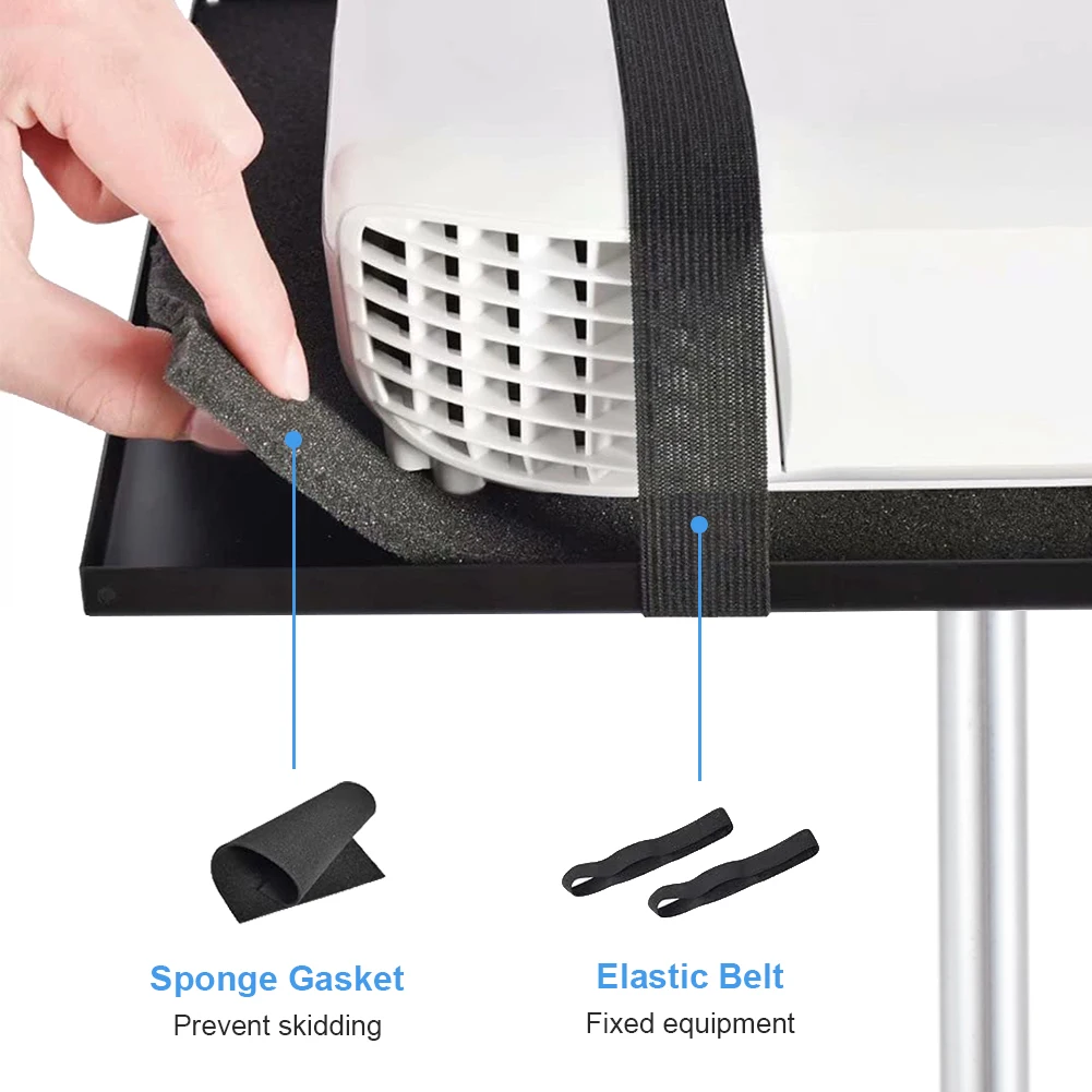 Tripod Projector Stand Foldable Laptop Stand Aluminum Projector Tripod with Plate and Carrying Bag Height Adjustable