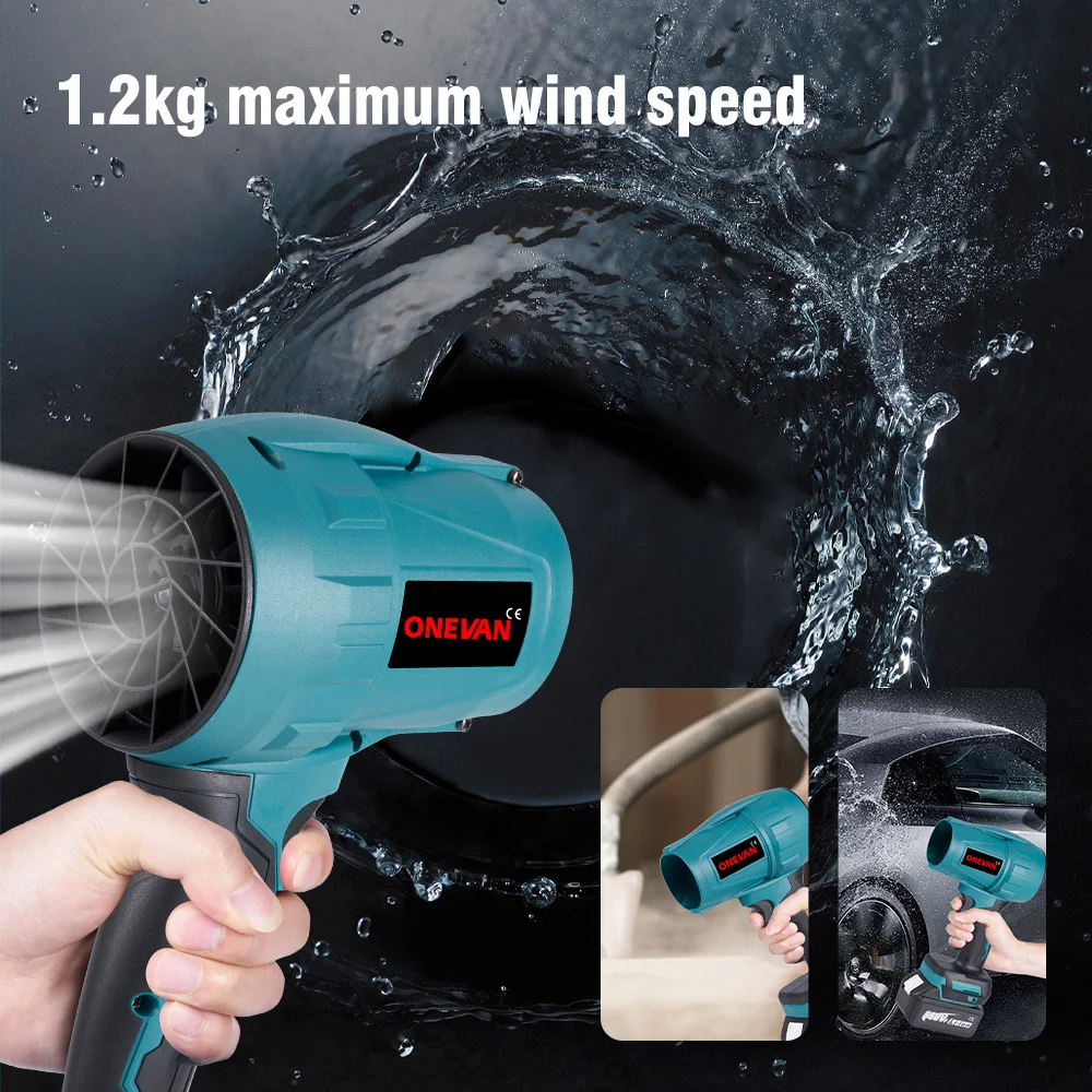 Brushless 3500W Electric Turbo Blower 350M/S Violent Car Dryer Handheld Dust Jet Fan Snow Clean Tool For Makita 18V Battery Pin