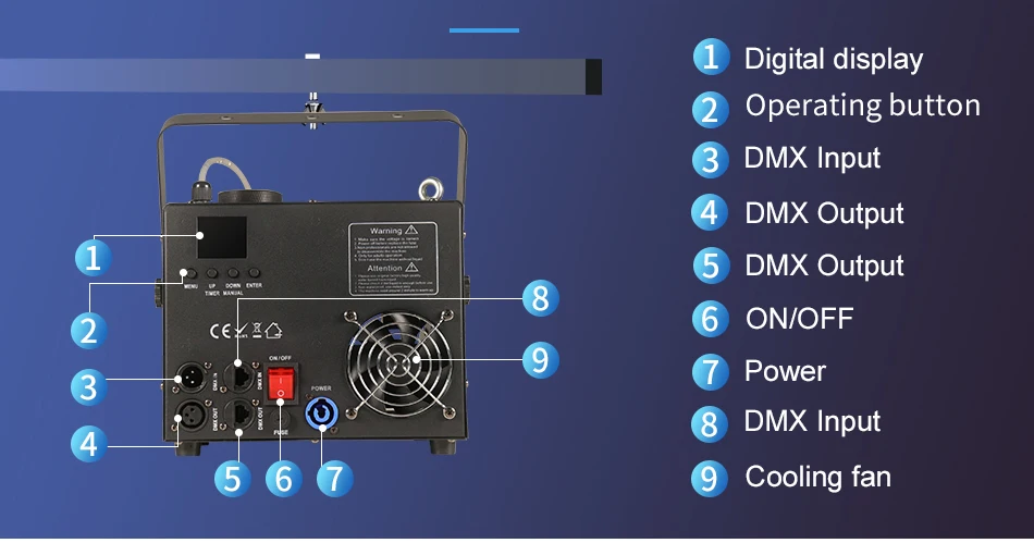 500W/1000w Smoke Machine Stage DMX512 Haze Machine DJ Wedding Film Crew Forest Mist Effect Fogger Using Atomizing Liquid