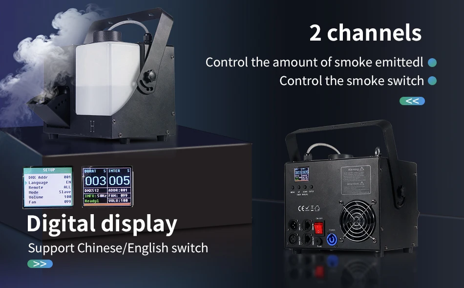500W/1000w Smoke Machine Stage DMX512 Haze Machine DJ Wedding Film Crew Forest Mist Effect Fogger Using Atomizing Liquid