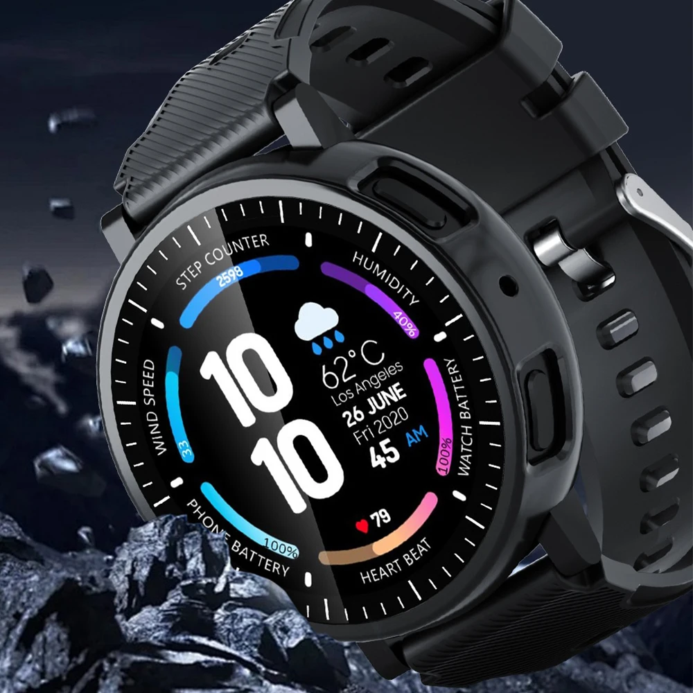 PC Case+Glass for Amazfit Active MAX Screen Protector Anti-scratch Film Bumper Protective Cover Amazfit Active MAX Accessories