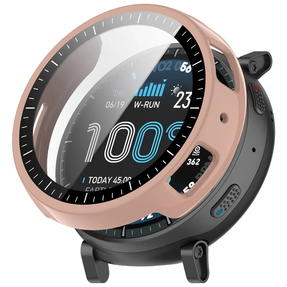 PC Case+Glass for Amazfit Active MAX Screen Protector Anti-scratch Film Bumper Protective Cover Amazfit Active MAX Accessories