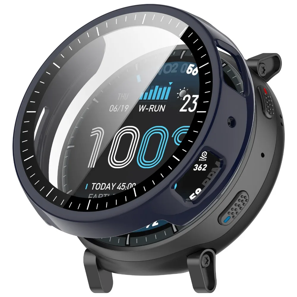 PC Case+Glass for Amazfit Active MAX Screen Protector Anti-scratch Film Bumper Protective Cover Amazfit Active MAX Accessories