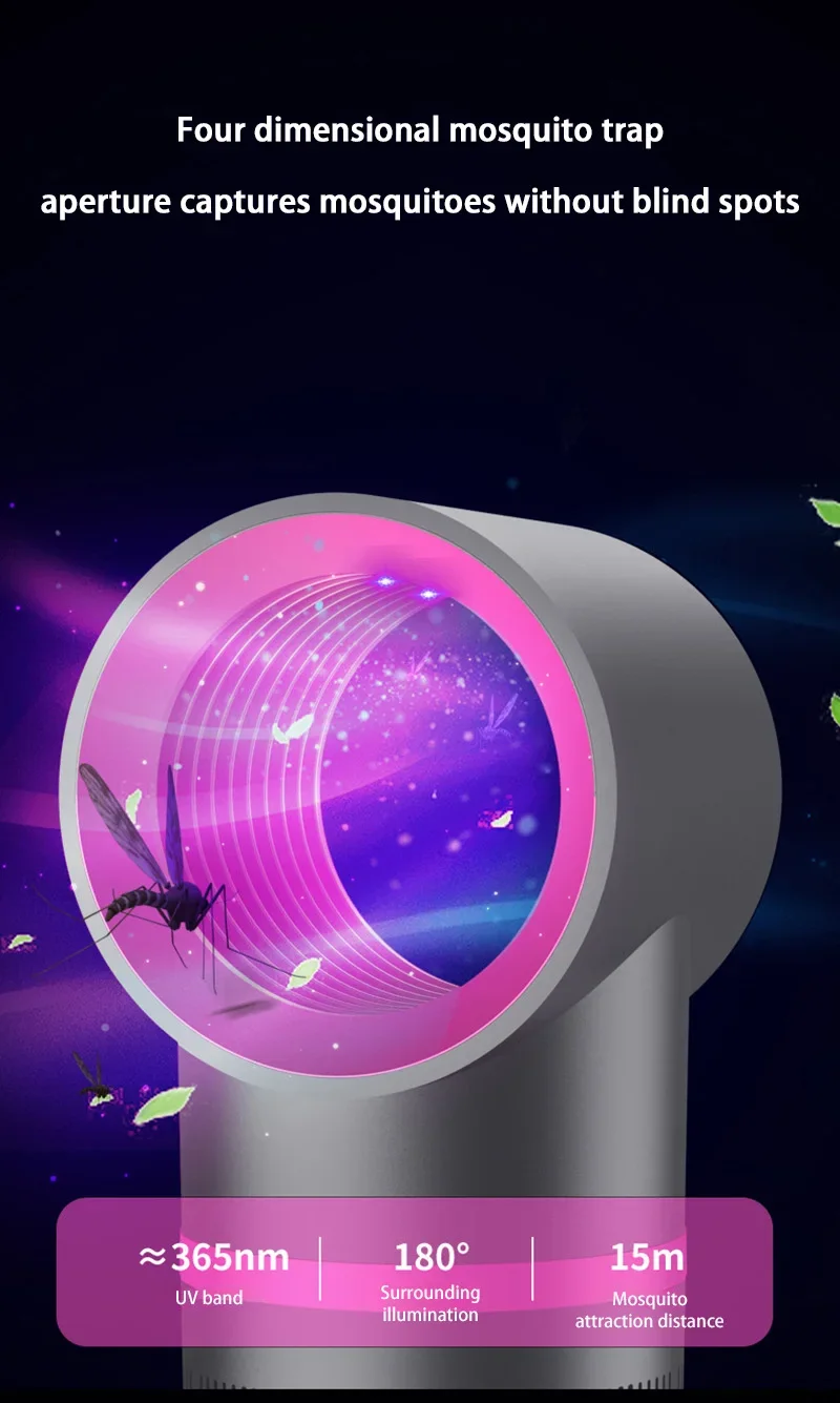 Mosquito Killer Lamp USB Plug-in Starry Sky Mosquito Killer LED Lamp Insect Repellent Portable Insect Trap Home Appliance