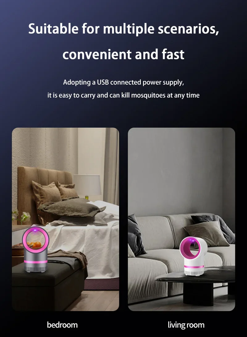 Mosquito Killer Lamp USB Plug-in Starry Sky Mosquito Killer LED Lamp Insect Repellent Portable Insect Trap Home Appliance
