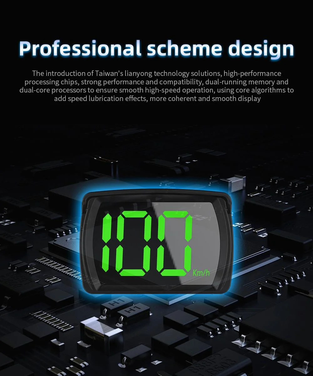 Y03 Universal Car HUD Head Up Display Digital Speedometer Big Font KMH Projector For Auto Electronic Speed Meter Accessory