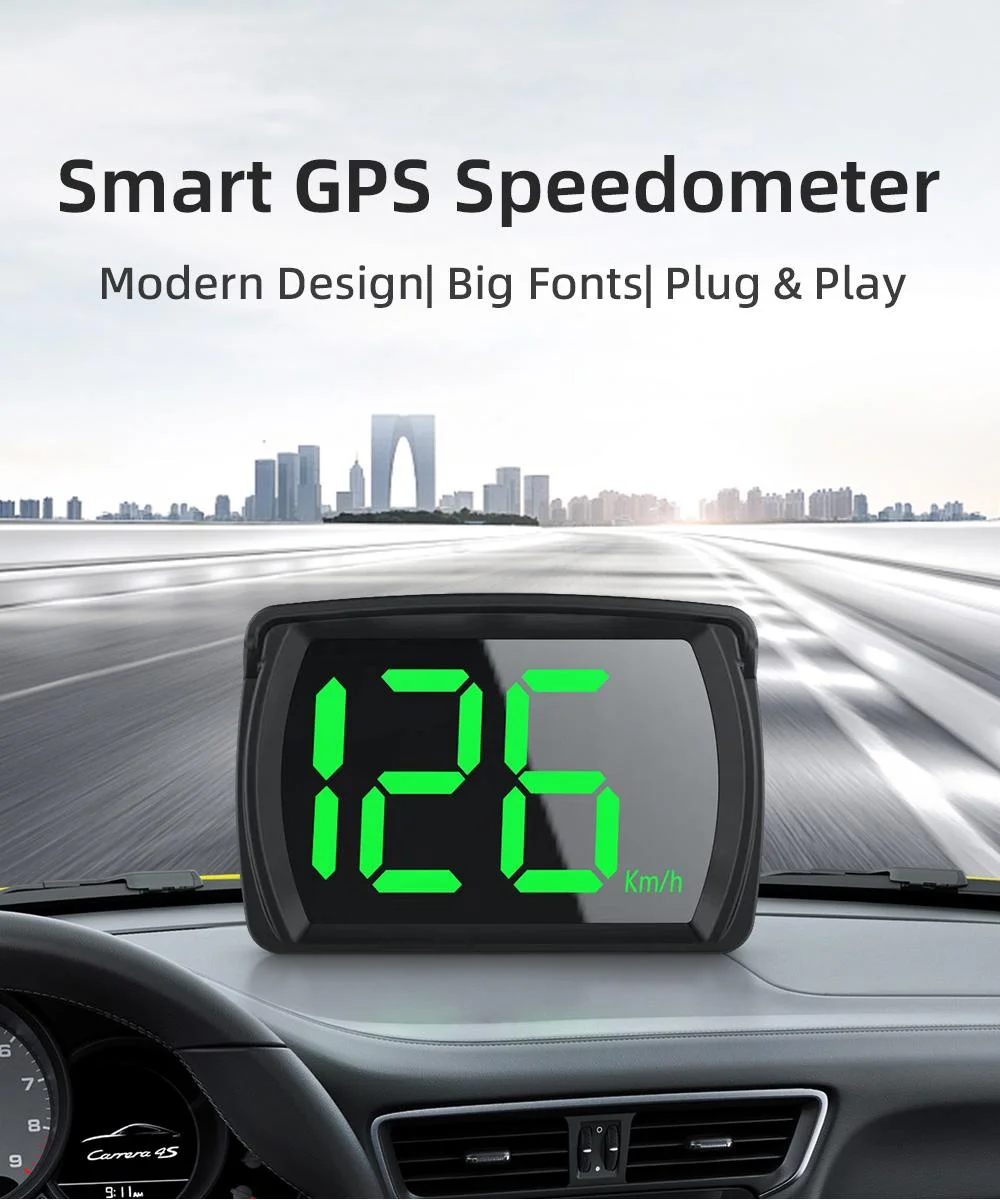 Y03 Universal Car HUD Head Up Display Digital Speedometer Big Font KMH Projector For Auto Electronic Speed Meter Accessory