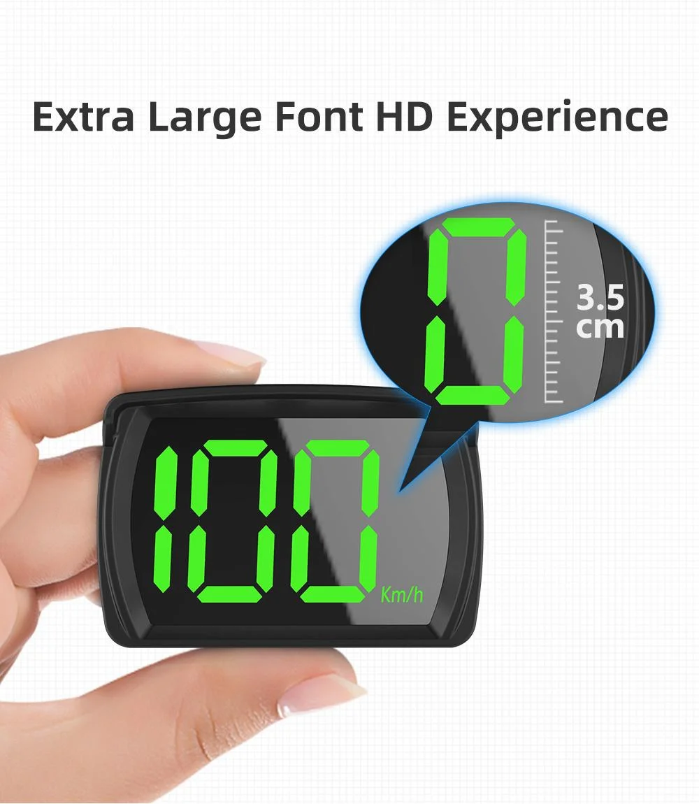 Y03 Universal Car HUD Head Up Display Digital Speedometer Big Font KMH Projector For Auto Electronic Speed Meter Accessory